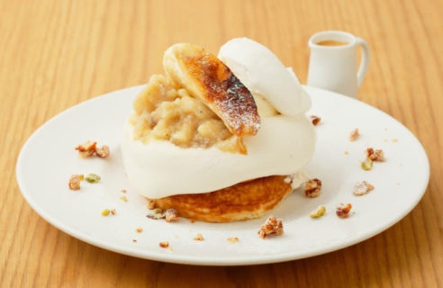【あと5日！】バナナコンフィチュールとリコッタクリームのパンケーキ