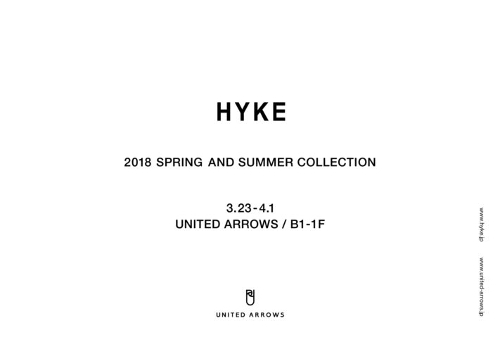 HYKE　2018春夏コレクション販売会