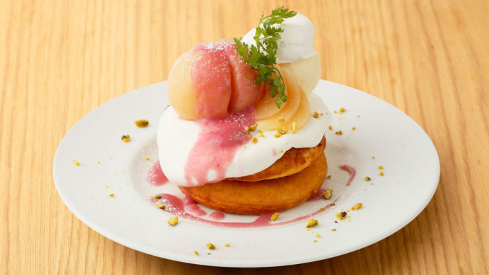 【8月限定】丸ごと桃とリコッタチーズクリームのパンケーキ