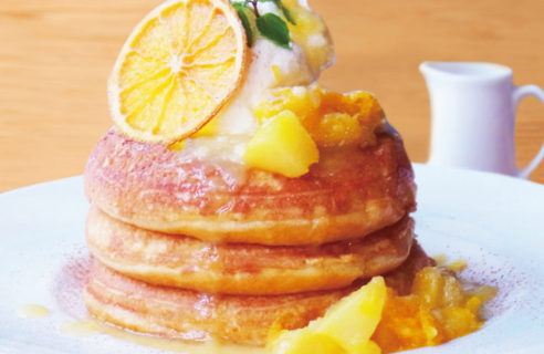 【6月限定！】白桃とパイナップルのパンケーキレモン　カードソース