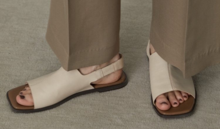 Square toe covered sandal
