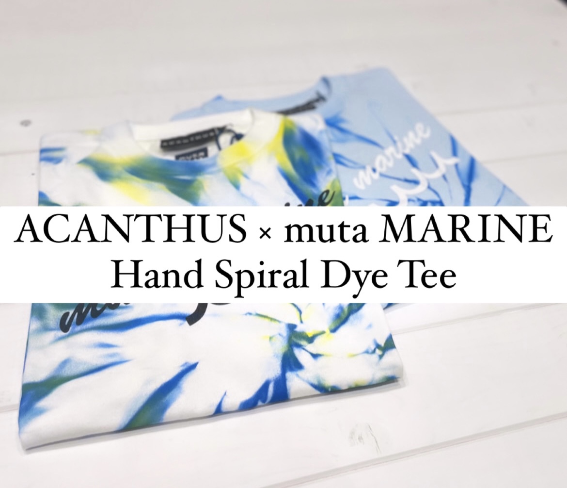 ACANTHUS × muta MARINE Hand Spiral Dye Tee