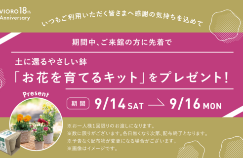 VIORO 18th Anniversary！お花を育てるキットをプレゼント！