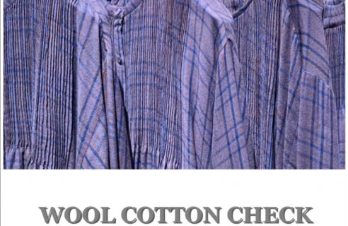 “maison de soil” WOOL COTTON CHECK