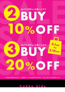 ☆2BUY10%・3BUY20%フェア☆