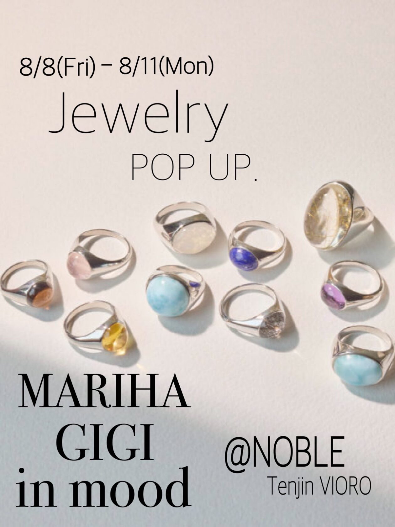 8/8〜8/11✴︎Jewelry POPUP.
