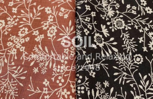 “SOIL” SMALL FLOWER PRINT FRILL COLLAR SHIRT