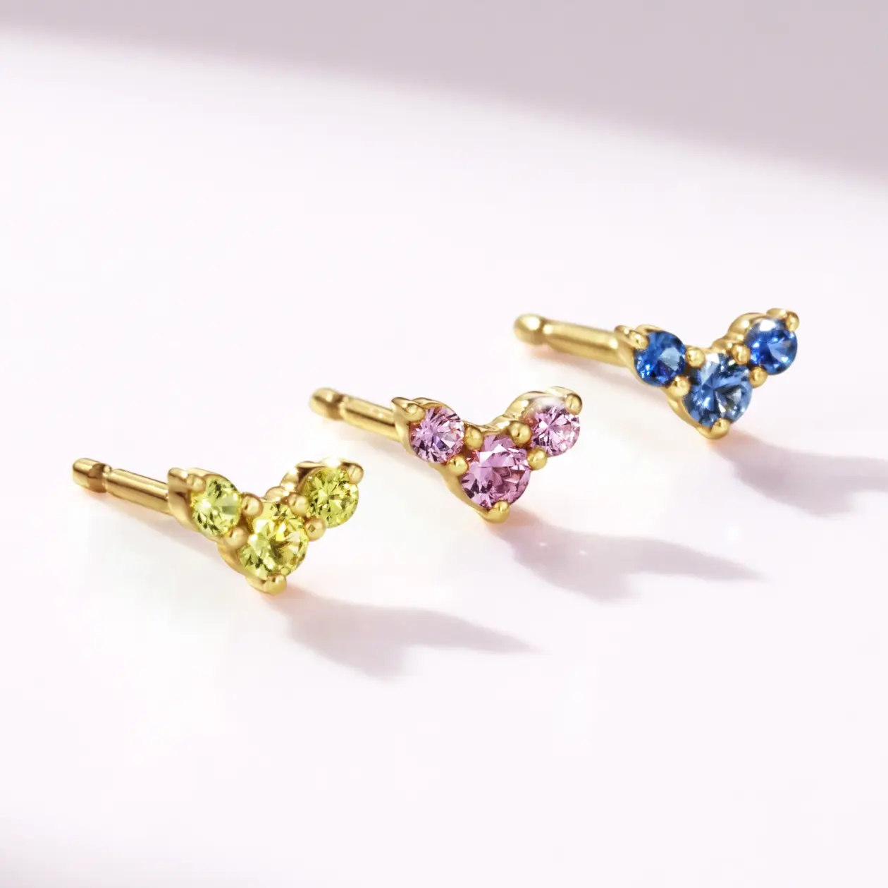 【新作ピアス】非加熱サファイア