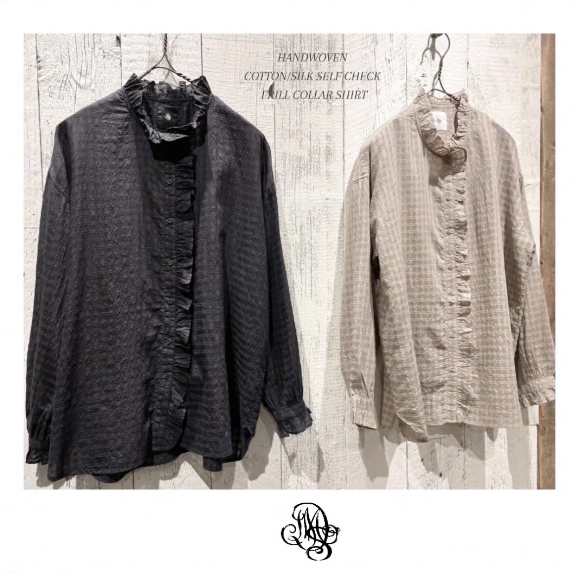 “maison de soil” HANDWOVEN COTTON/SILK SELF CHECK
