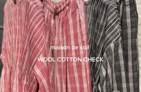 “maison de soil” WOOL COTTON CHECK