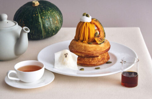 【10月限定】季節を味わう月替わりパンケーキ「北海道産かぼちゃとメープルカスタードのハロウィンパンケーキ」が登場！