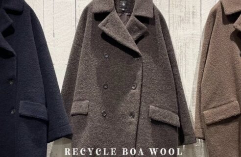 “maison de soil” RECYCLE BOA WOOL DOUBLE OVER COAT