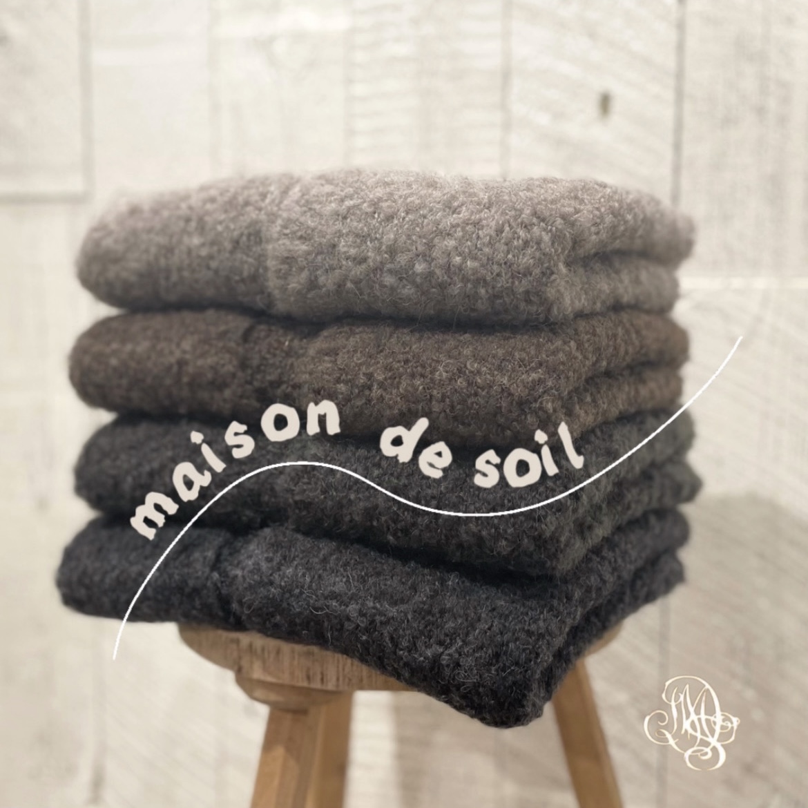 “maison de soil” 3GG BOUCLE KNIT
