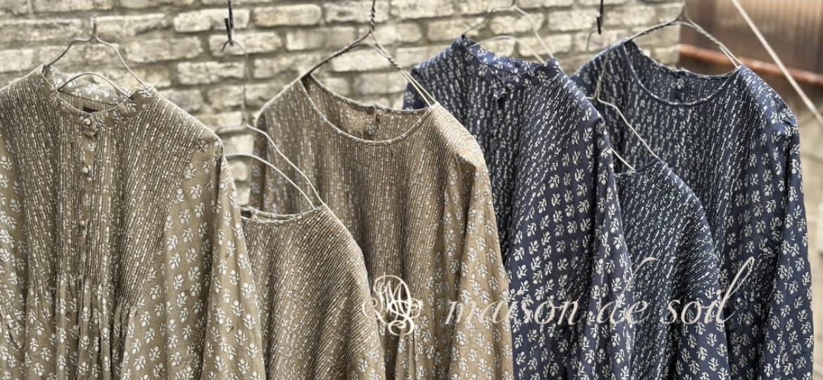 プロフみてねcotton NMDS25512D(ワンピース) 80s ORGANIC COTTON SMALL CHECK&VOILE PLAIN