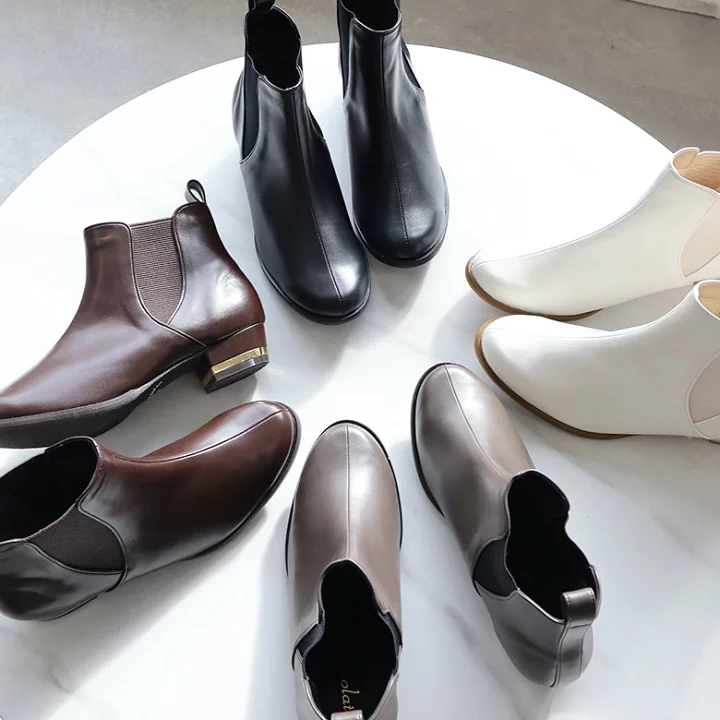 ラウンドトゥサイドゴアブーツ