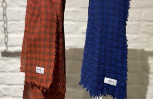 “ARMEN” WOOL GINGHAM CHECK STOLE