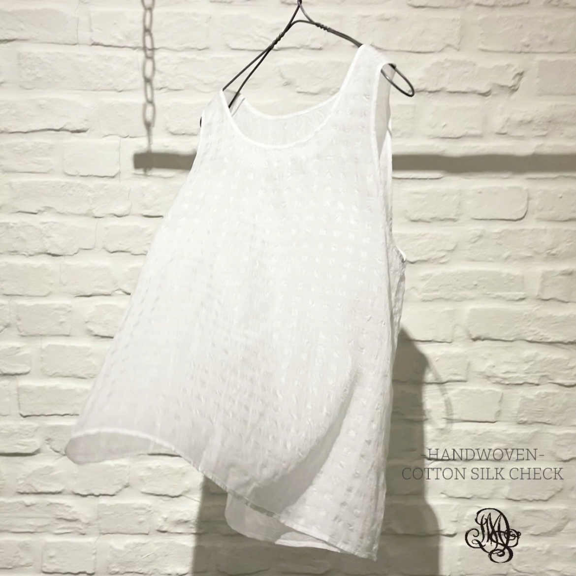 “maison de soil” HANDWOVEN COTTON SILK CHECK