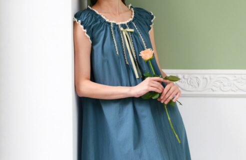 オーガニックコットンローンのナイティ