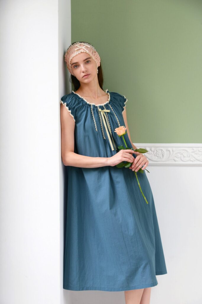 オーガニックコットンローンのナイティ