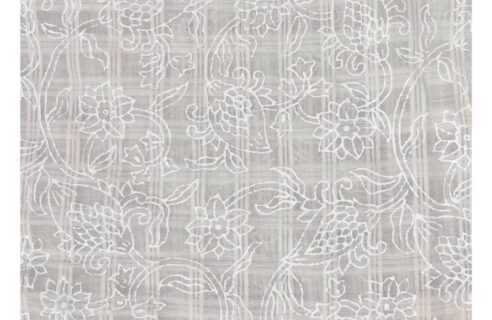 “maison de soil” DOBIE CHECK FLOWER HAND SCREEN PRINT