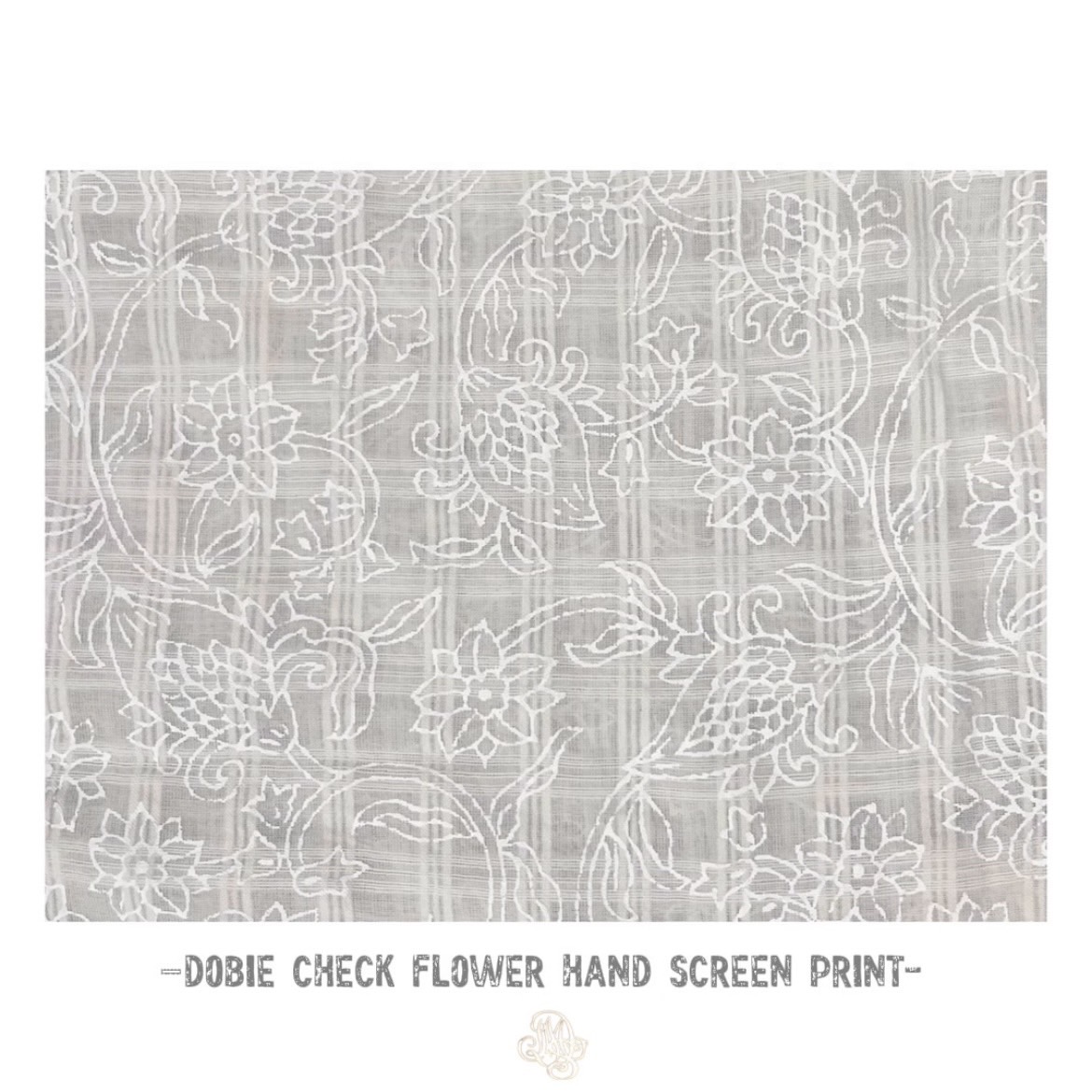 “maison de soil” DOBIE CHECK FLOWER HAND SCREEN PRINT