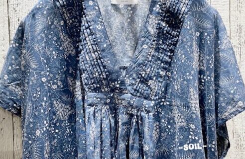 “SOIL” 80s VOILE LEAF&FLOWER PRINT