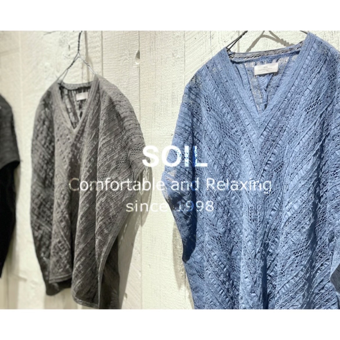 “SOIL” ALL LACE FRENCH/SL PONCHO