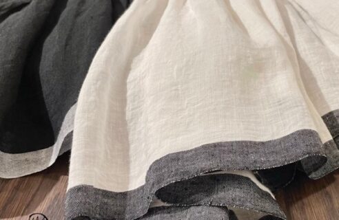 “maison de soil” HANDWOVEN LINEN PLAIN WITH SELVEDGE