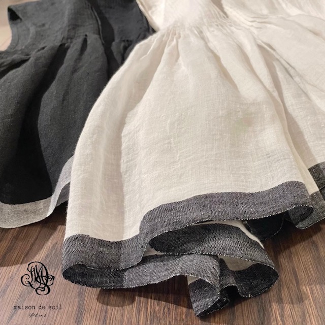 “maison de soil” HANDWOVEN LINEN PLAIN WITH SELVEDGE