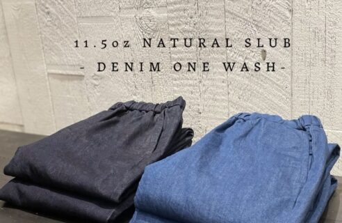 “maison de soil” 11.5oz NATURAL SLUB DENIM ONE WASH