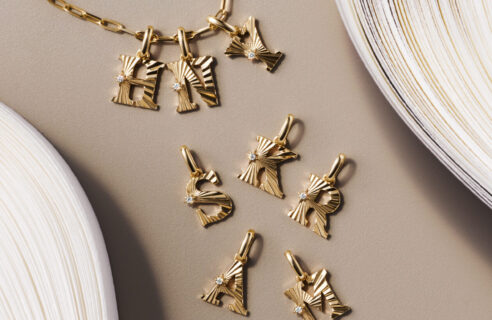 ETCHED INITIAL CHARM